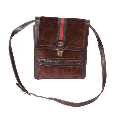 vintage gucci crossbody bag leather|Gucci suede crossbody bag.